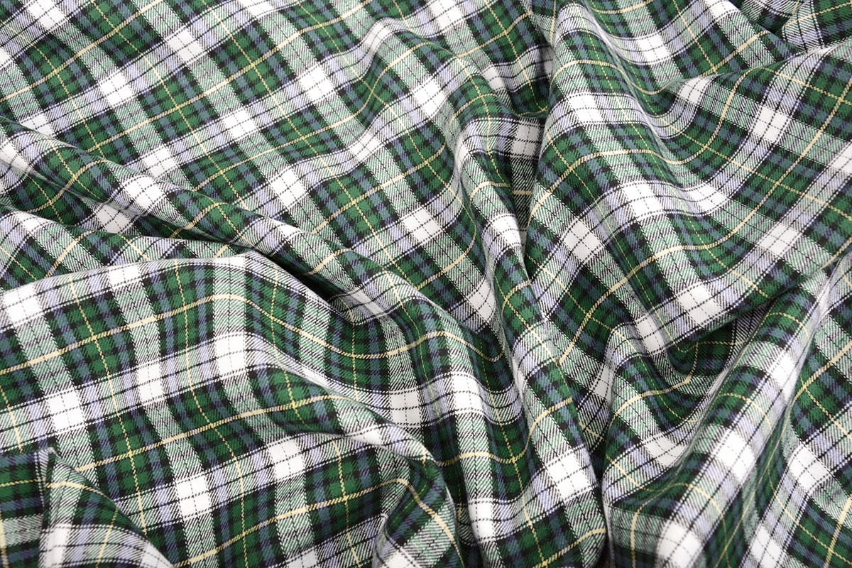 Flanell-roheline ruuduline 120 g/m²