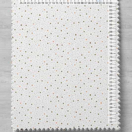 100% Kokvilnas audums - mazas zvaigznītes 125 g/m²