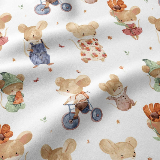 100% Kokvilnas audums - peles 125 g/m²