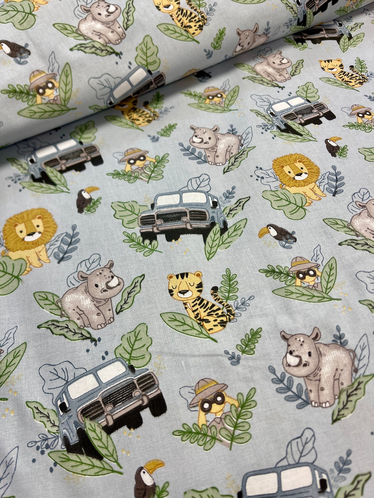 100% Kokvilnas audums - Safari ekspedīcija 125 g/m²