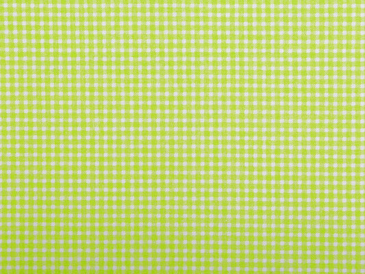 100% Kokvilnas audums - zaļš rūtains 125 g/m