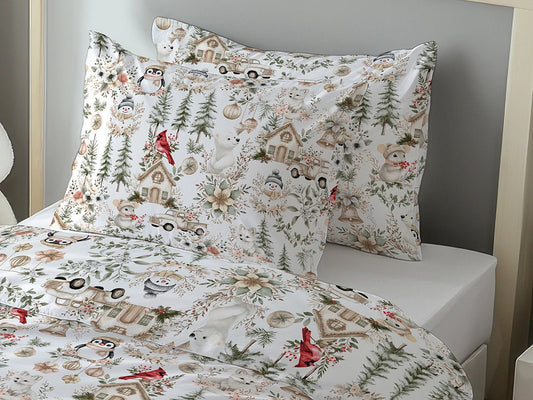 Attēls ar 100% Kokvilnas audums - ziemassvētku raksti 125 g/m – pieejams Šarlotes audumi