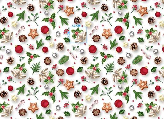 Attēls ar 100% Kokvilnas audums - Ziemassvētku raksts 125 g/m (drīzumā gaidāms) – pieejams Šarlotes audumi