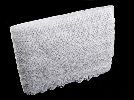 100% Kokvilnas mežģīne - 11,5 cm balta