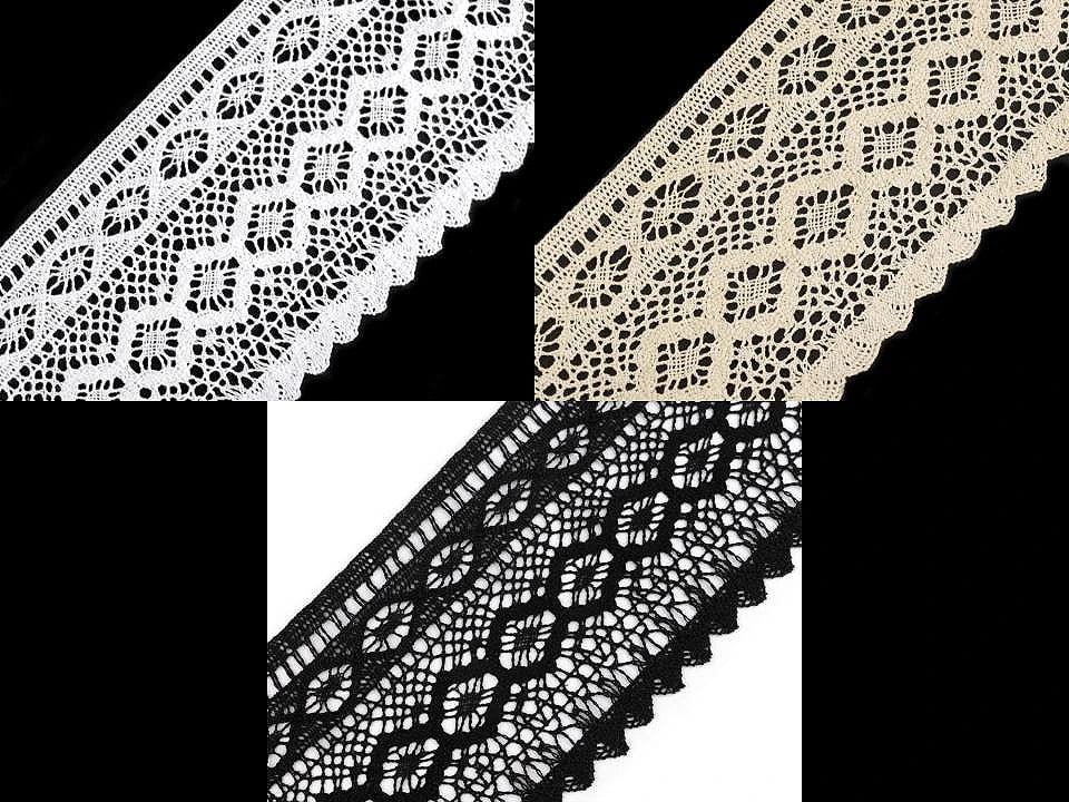 100% Kokvilnas mežģīne|12,5 cm| dabīga