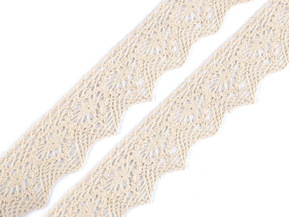 100% Kokvilnas mežģīne|4,6 cm| balta