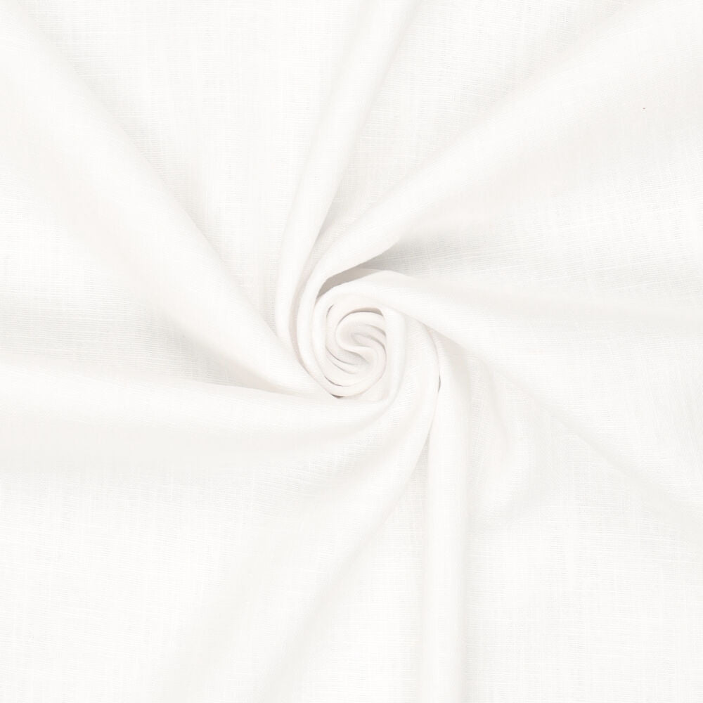 100% Lina audums – balts | 230 g/m² | Enzyme washed