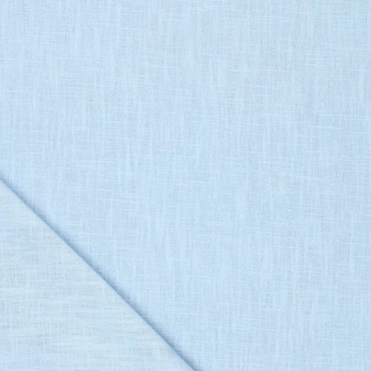 100% Lina audums–gaiši zils| 230 g/m² | Enzyme washed