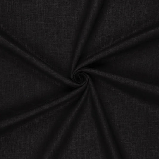 100% Lina audums–melns | 230 g/m² | Enzyme washed