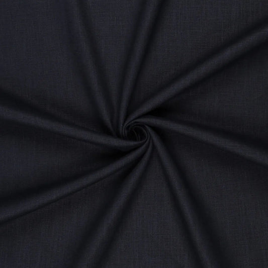 100% Lina audums–tumši zils| 230 g/m² | Enzyme washed