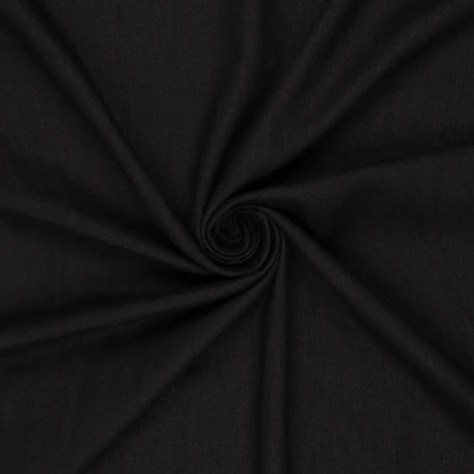 100% Mīkstināts lins - melns 165 g/m²