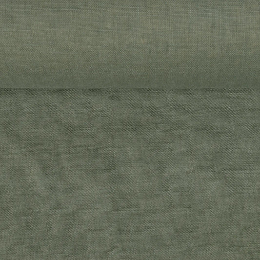 100% Mīkstināts lins - salvijas zaļš 205 g/m²