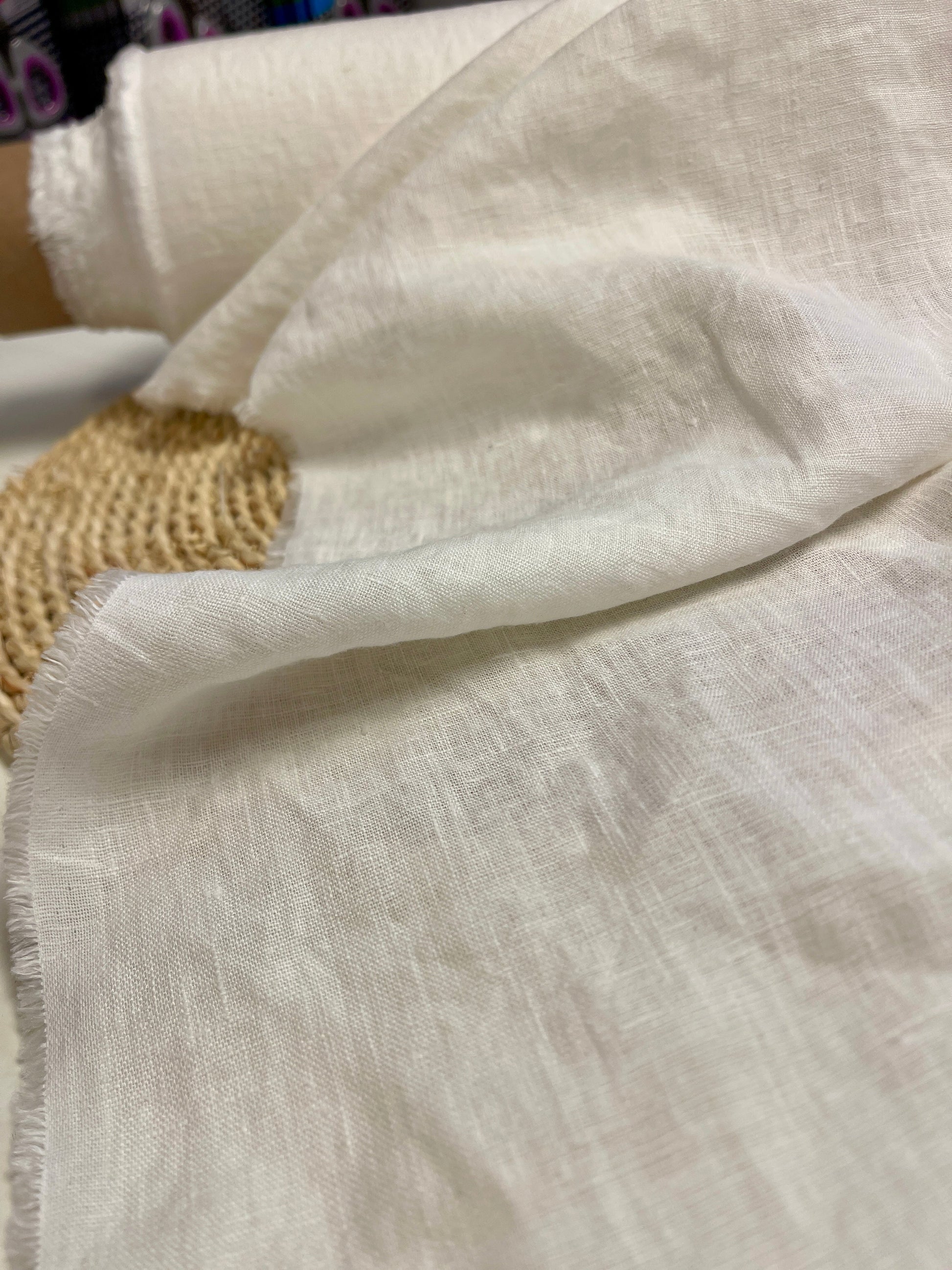 100% Mīkstināts lins - siti balts 205 g/m²