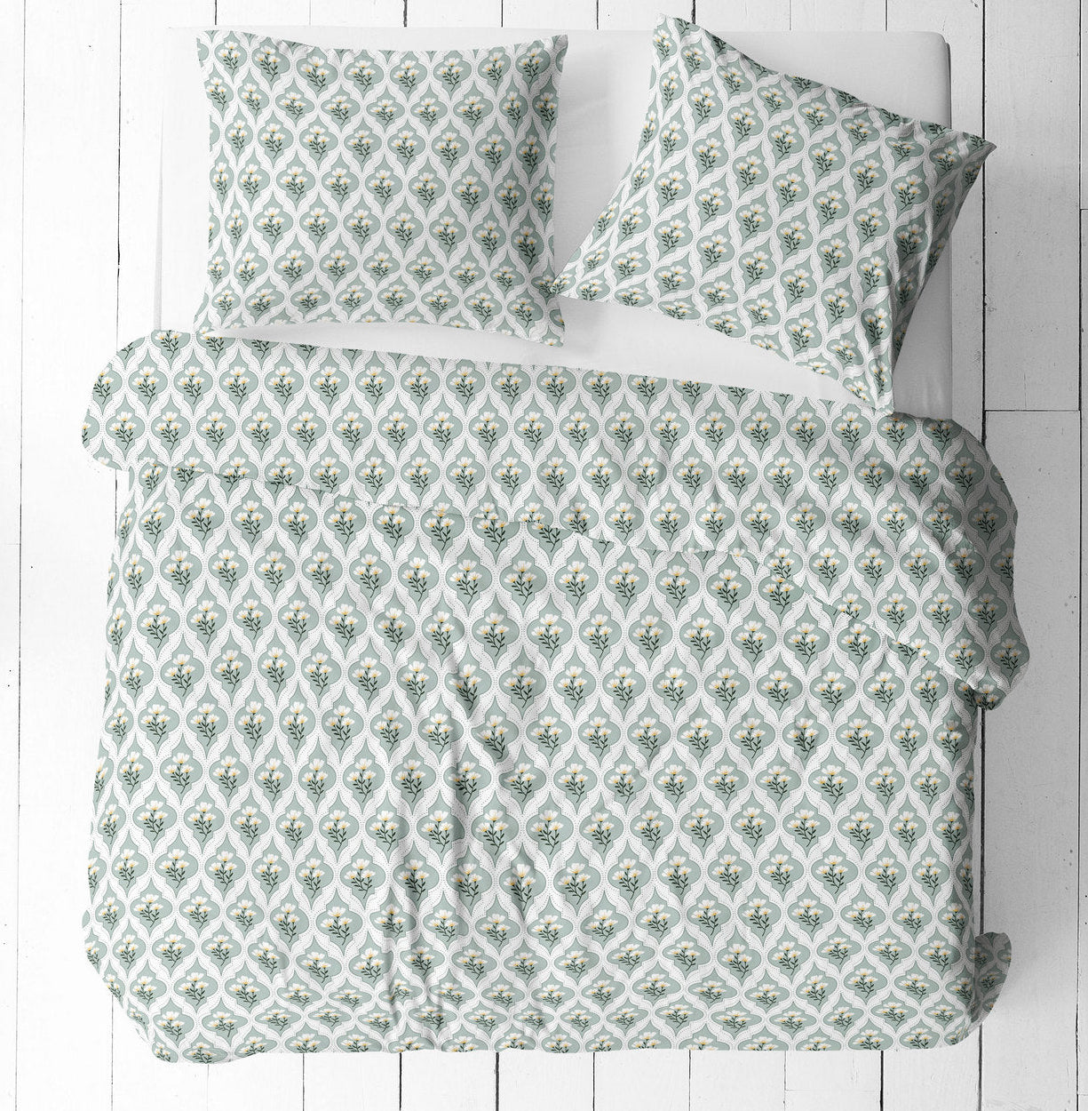 100% puuvillane kangas - lillemuster 125 g/m²