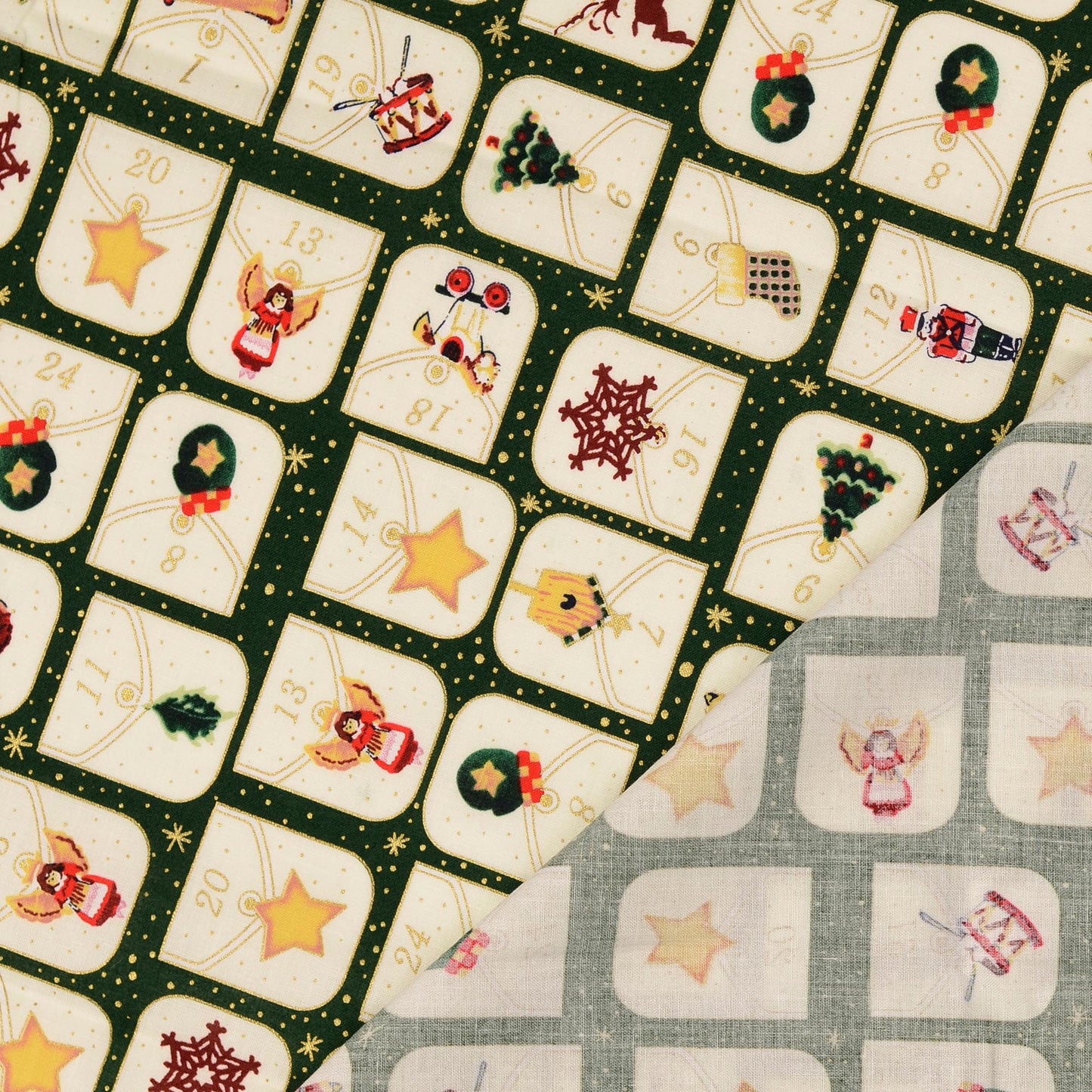 Premium 100% Cotton Fabric Advent Calendar 120 g/m²