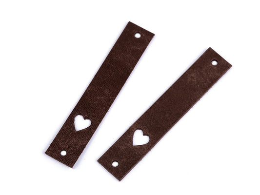 Nahklabel südame lõikega toon #4