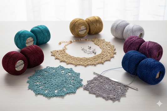 Tikkimisniidid YarnArt Camellia läikivate lõngakiududega - 20g / 192m