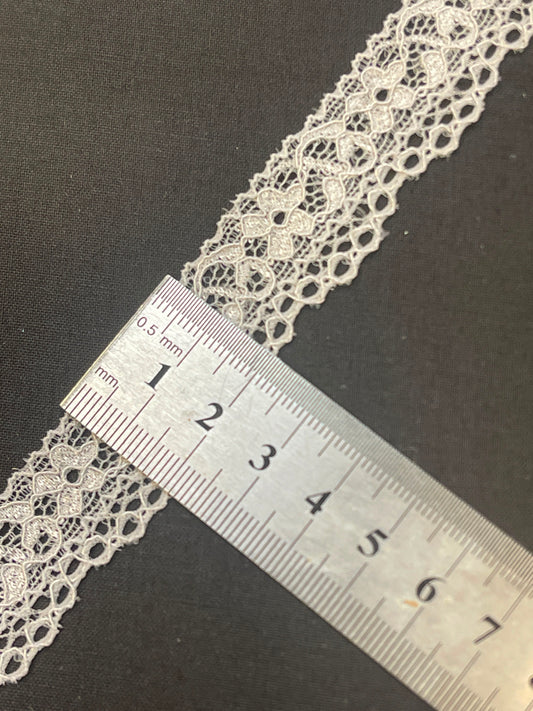Elastīga mežģīne 2 cm-pelēka