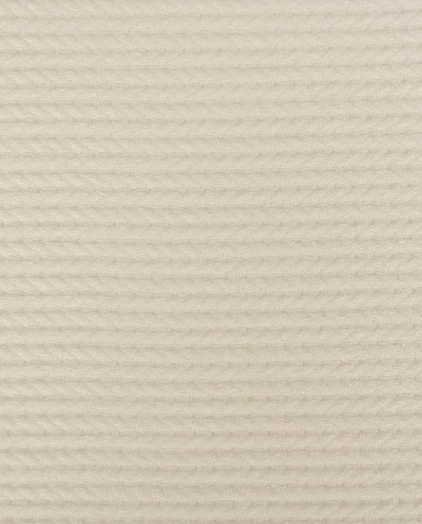 Attēls ar Adīts žakarda audums ar pīnēm - silti balts 350 g/m² – pieejams Šarlotes audumi