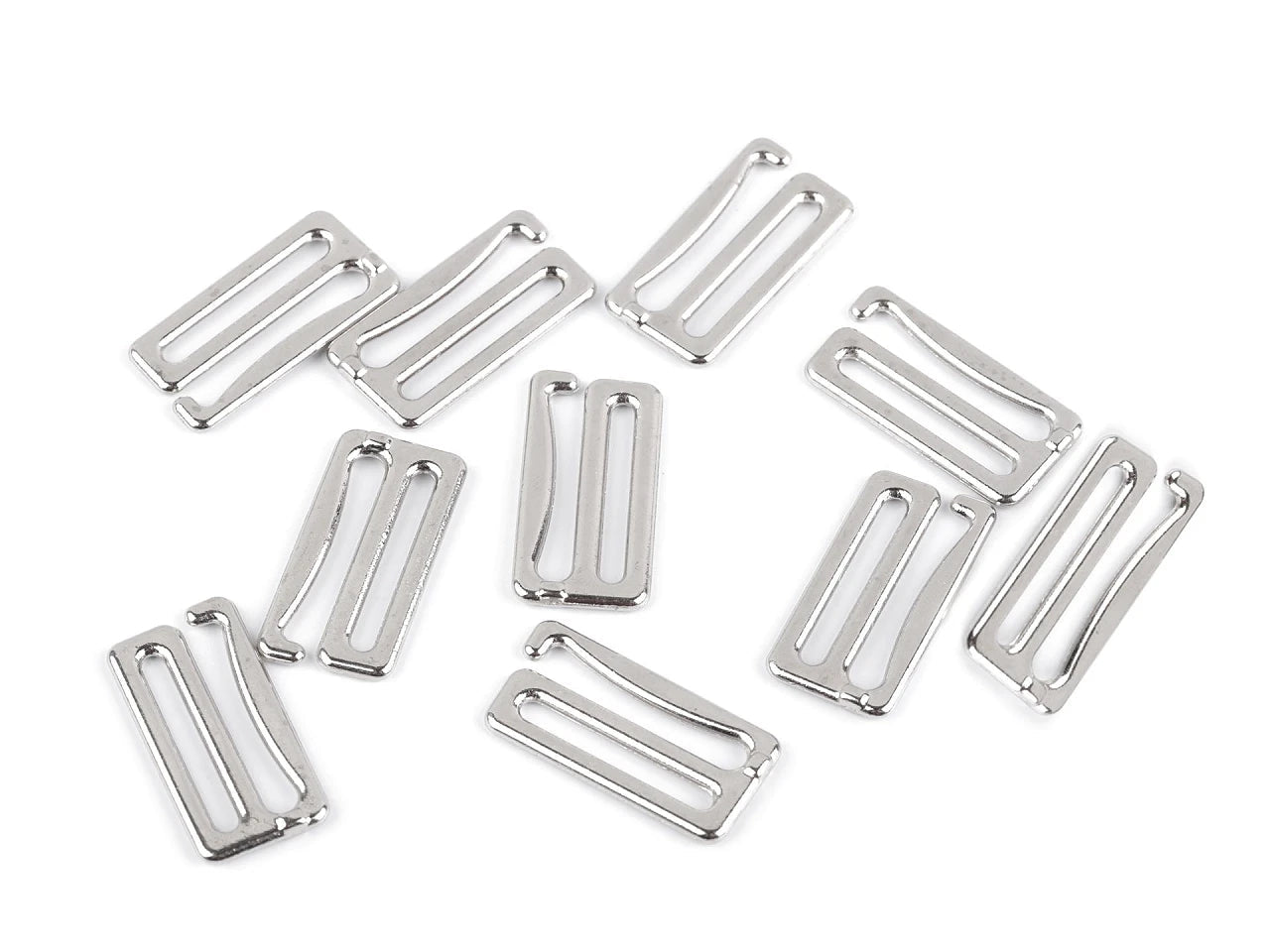 Āķis peldkostīmiem un apakšveļai | Platums 28 mm | Niķelēts, mazgājams metāls | 2 gab.