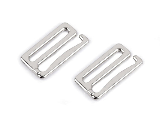 Āķis peldkostīmiem un apakšveļai | Platums 28 mm | Niķelēts, mazgājams metāls | 2 gab.