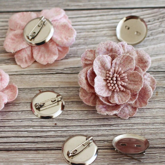 Apaļa piespraude brošu un spādzīšu izgatavošanai Ø25 mm| komplektā 10 gab