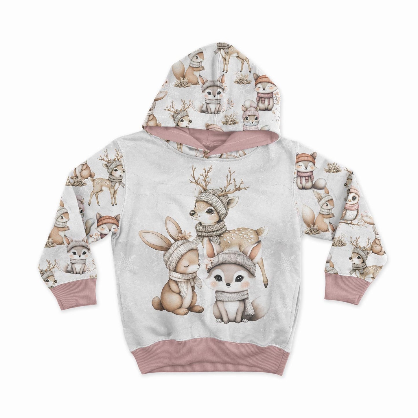 Attēls ar Cilpiņtrikotāžas panelis 40x50 cm - meža iemītnieki sniegā 250 g/m² – pieejams Šarlotes audumi