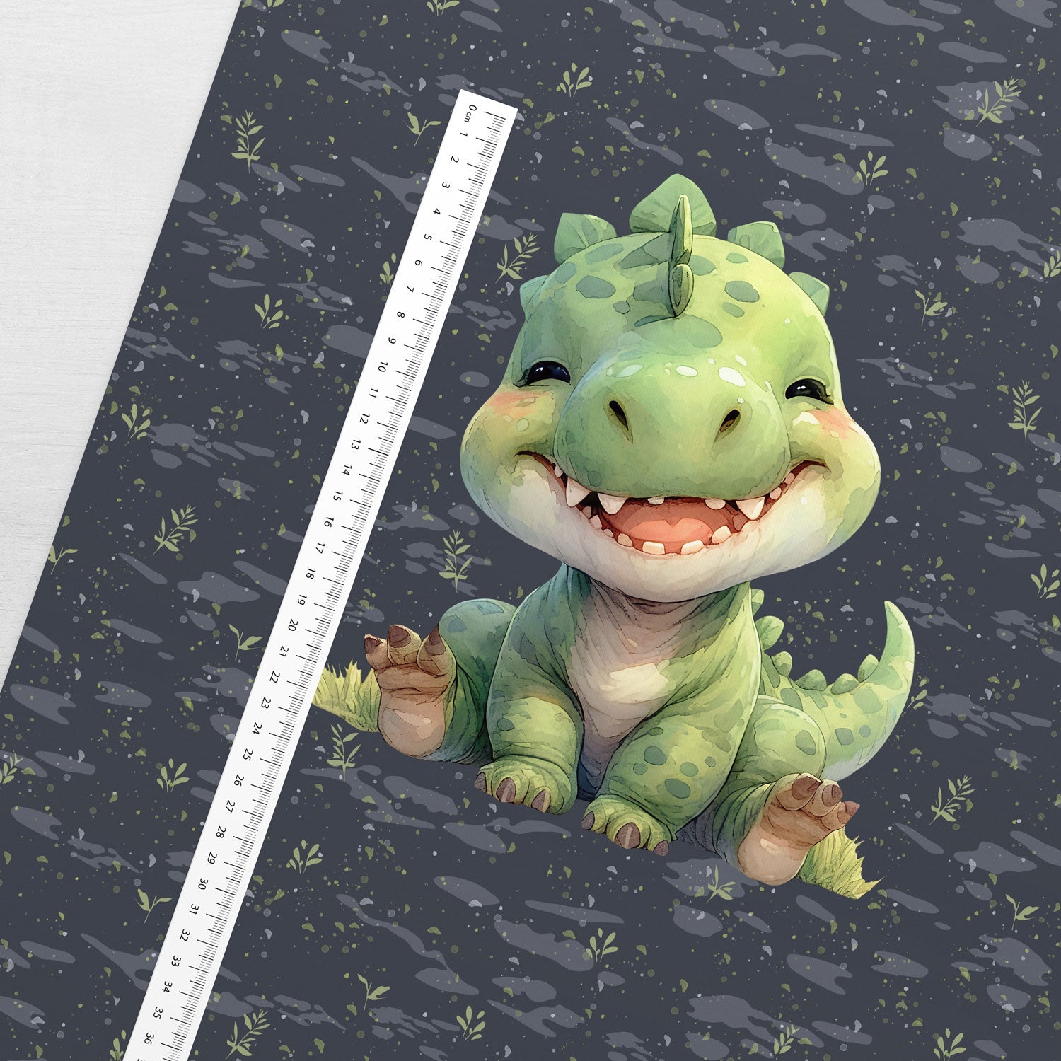 Cilpiņtrikotāžas panelis 40x50 cm - mīļie dino 250 g/m²