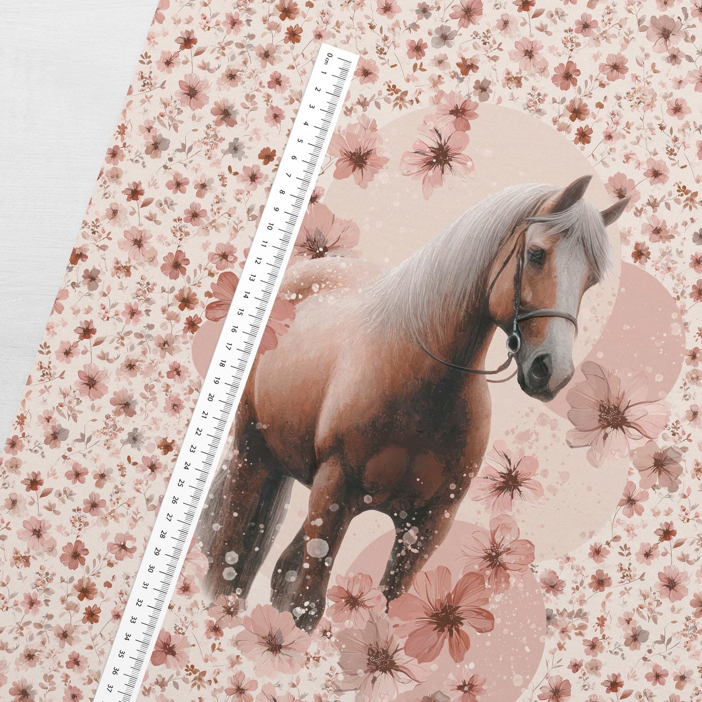 Pilt: froteekangast paneel 40x50 cm – pastelse ratsanik, 250 g/m² – saadaval Šarlotes audumi
