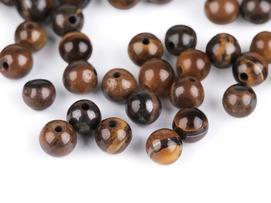 Dabīgā akmens pērlītes – Tīģera acs 4 mm | 90 gab.