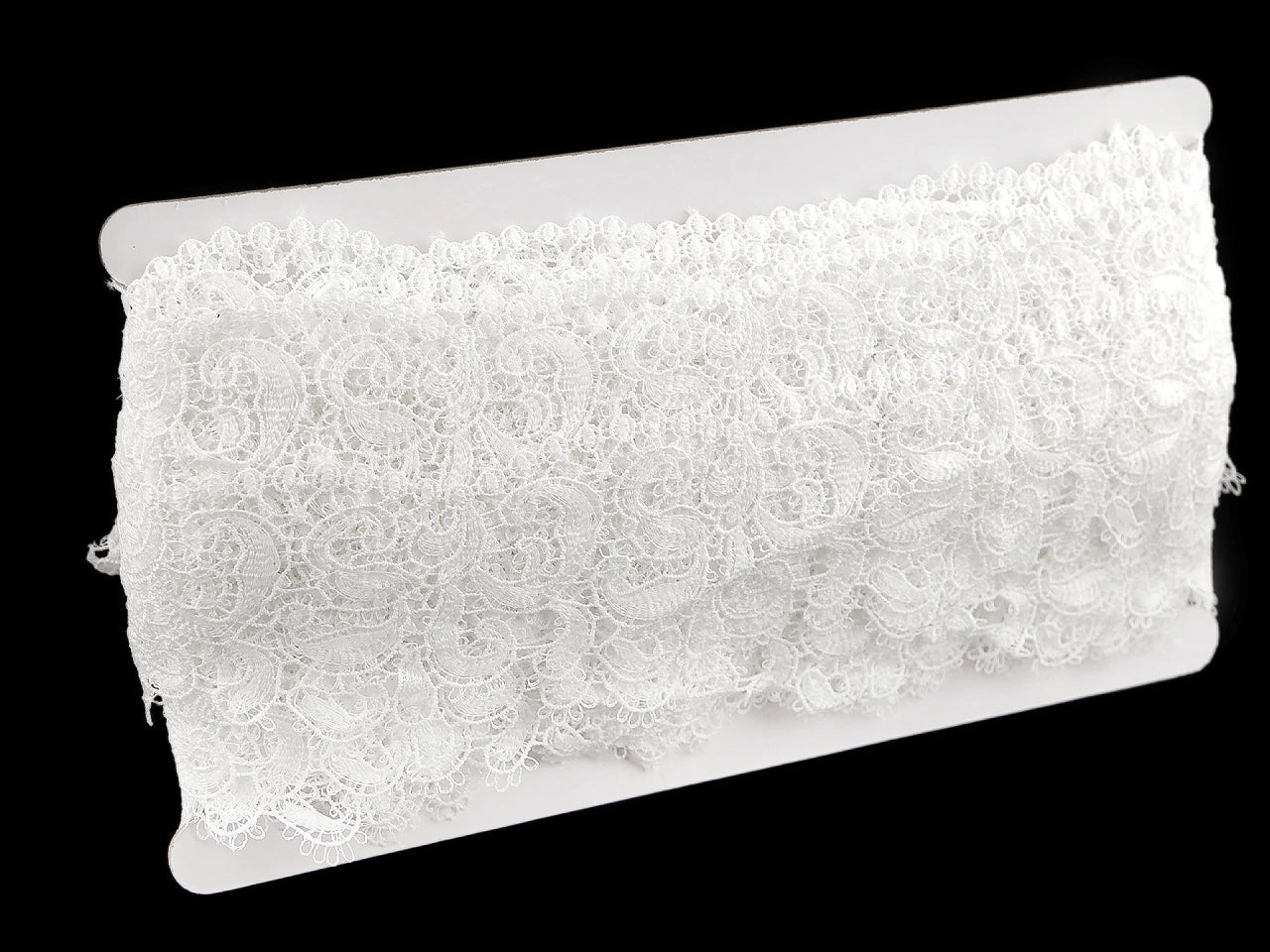 Pilt dekoratiivse pitsiga 65 mm, piimvalge / Off White – saadaval veebis Šarlotes audumi
