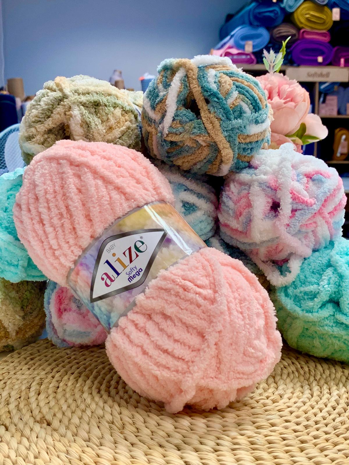 Dzija Alize Softy Mega dzija | 100% mikropoliesters | 100 g – 70 m