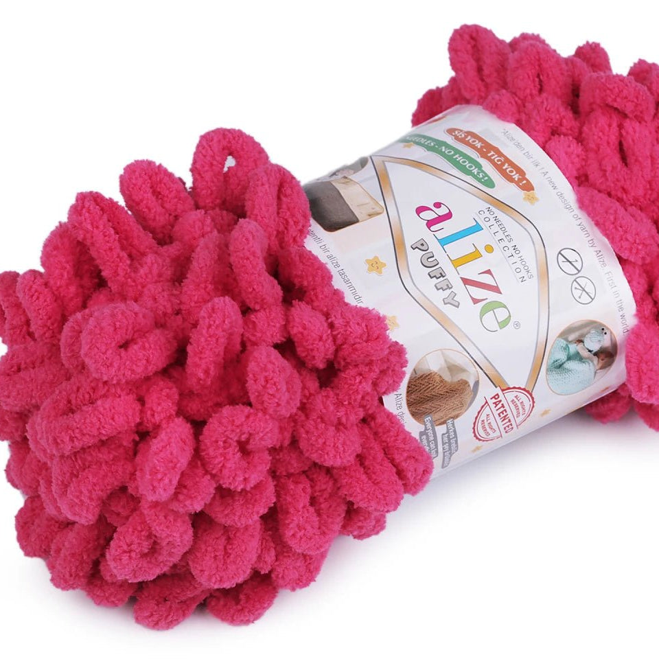 Dzija Yarn Alize Puffy - koši rozā 9 m 100g #149