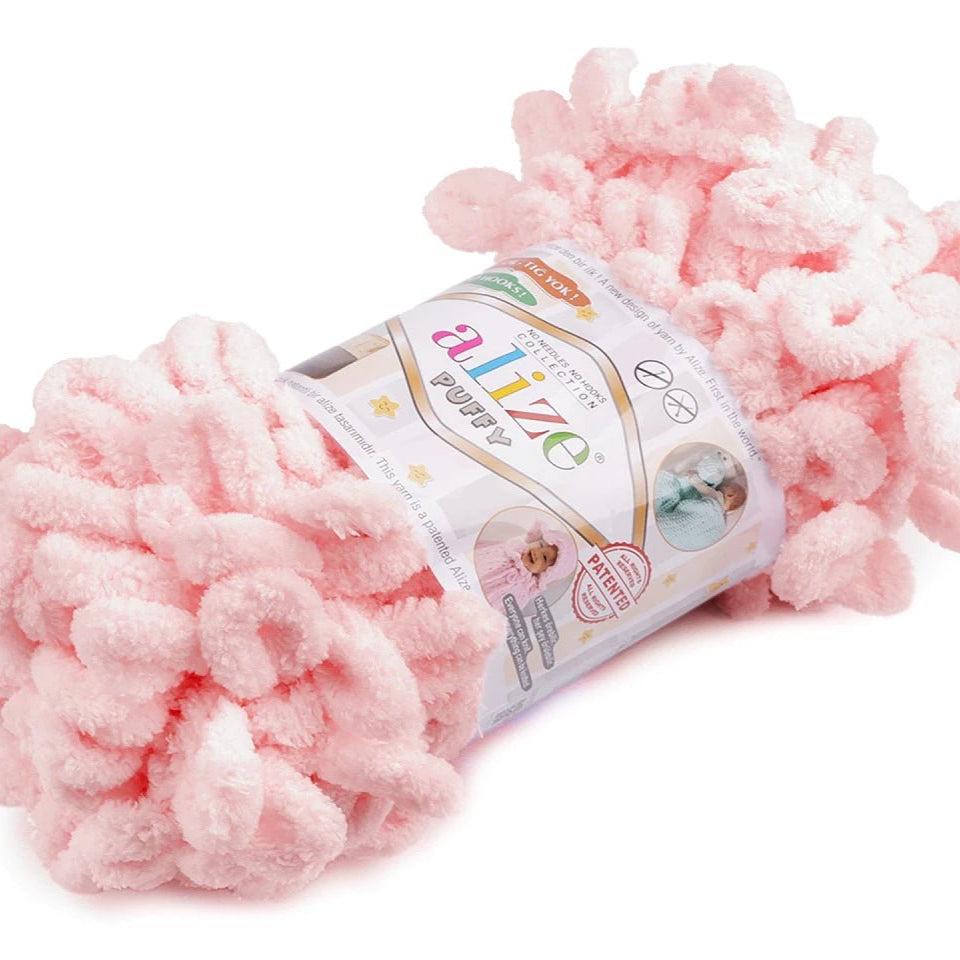Dzija Yarn Alize Puffy - lašrozā 9 m 100g #340