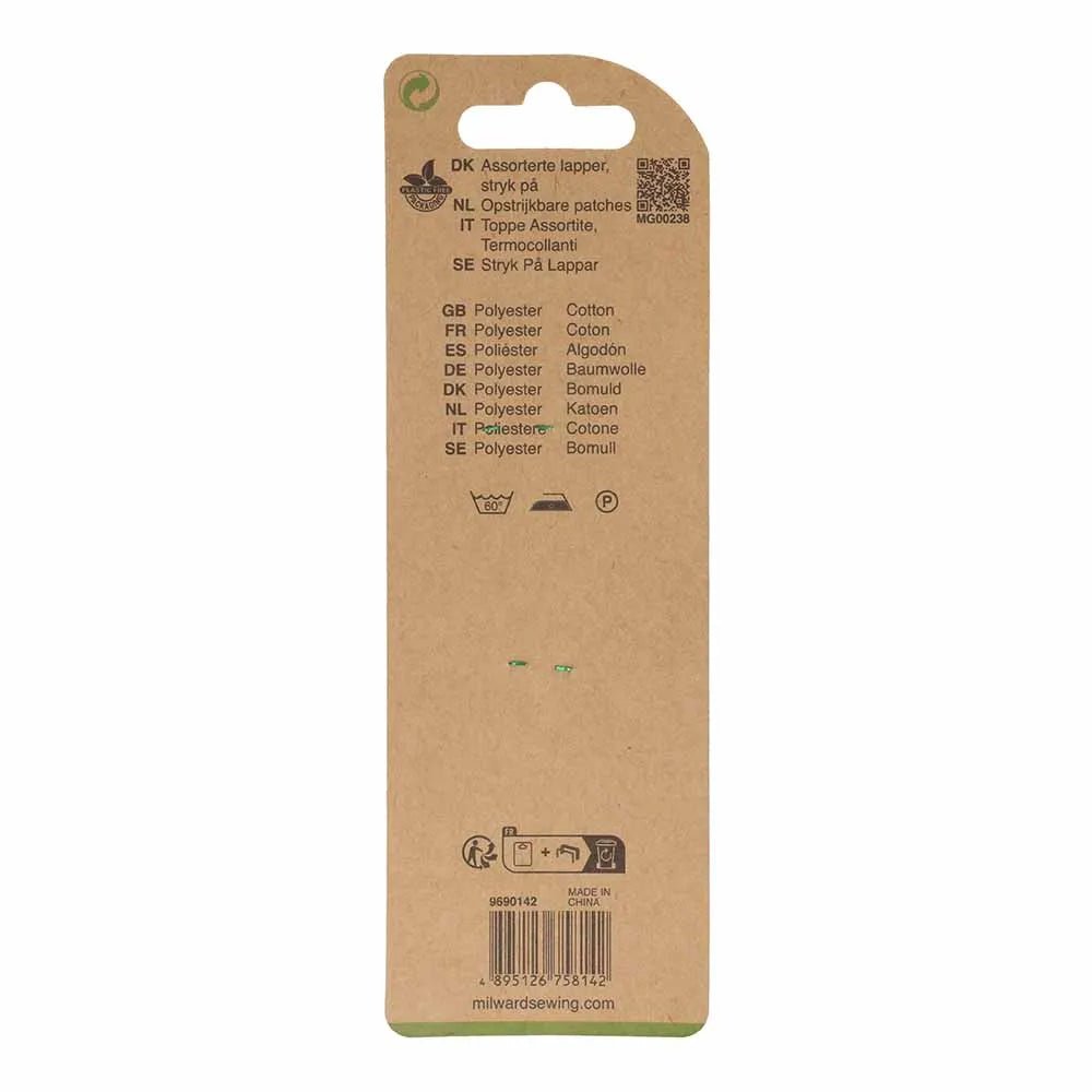 Džinsa ielāpi apģērbam uzgludināmais Milward 7.5x5cm - 9 gab.