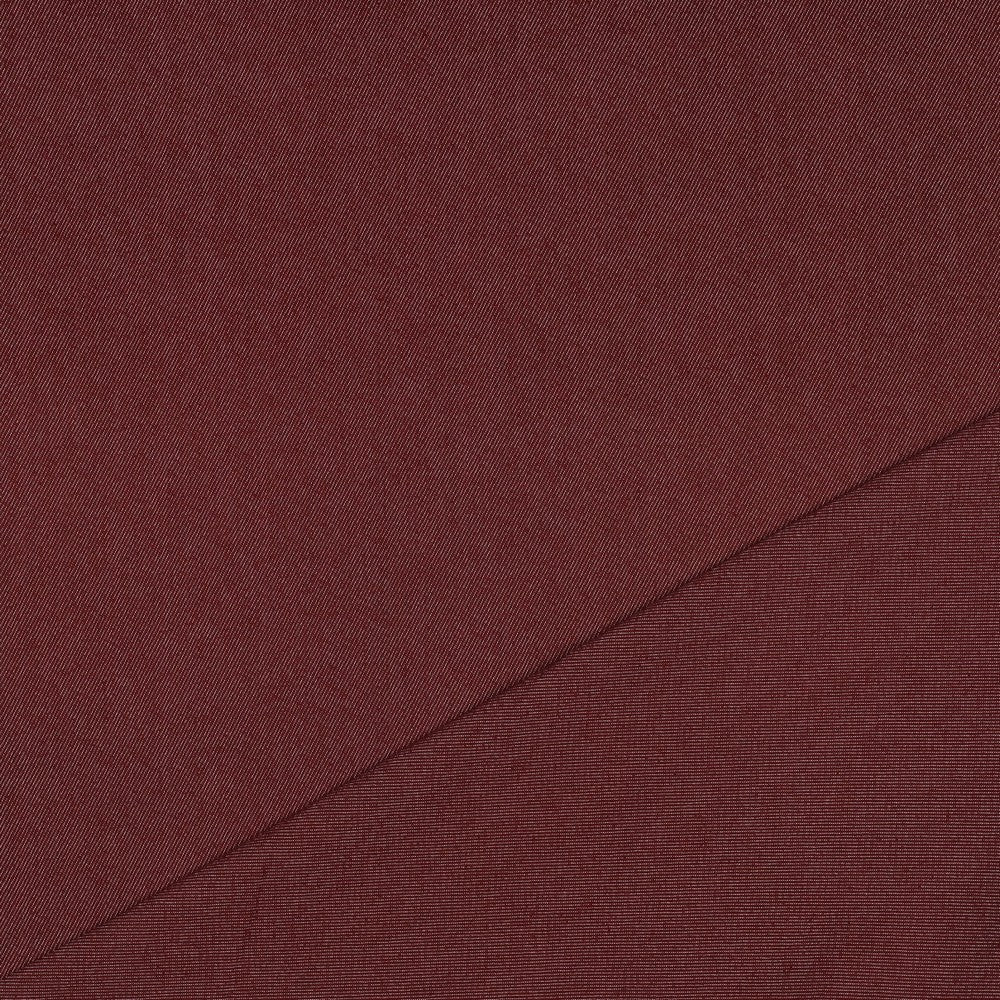Džinsu audums ar elastānu - burgundija tonis 270 g/m²