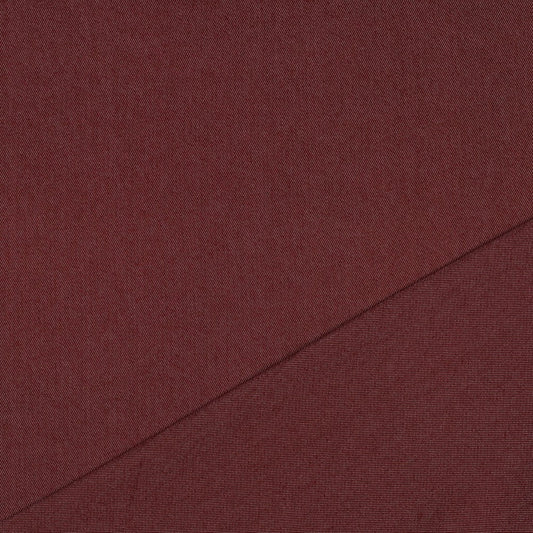 Džinsu audums ar elastānu - burgundija tonis 270 g/m²
