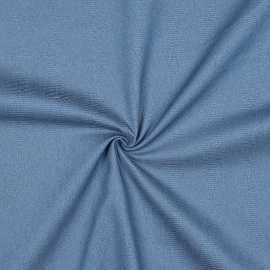 Džinsu audums ar elastānu - zils 270 g/m²
