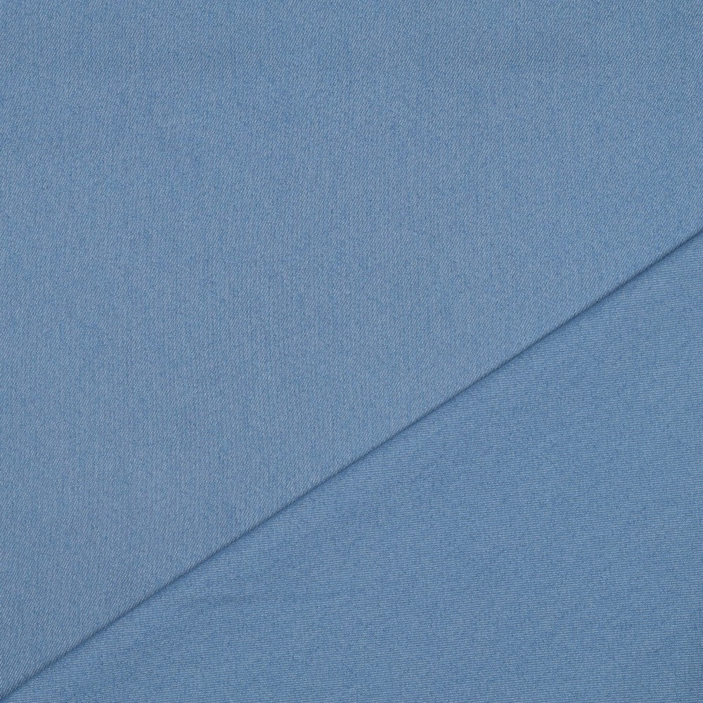 Džinsu audums ar elastānu - zils 270 g/m²