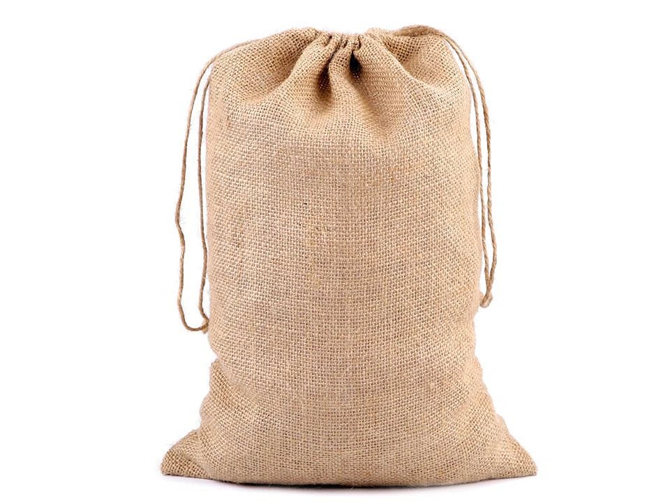 Džutas auduma maisiņš - nebalinātas 25x38 cm