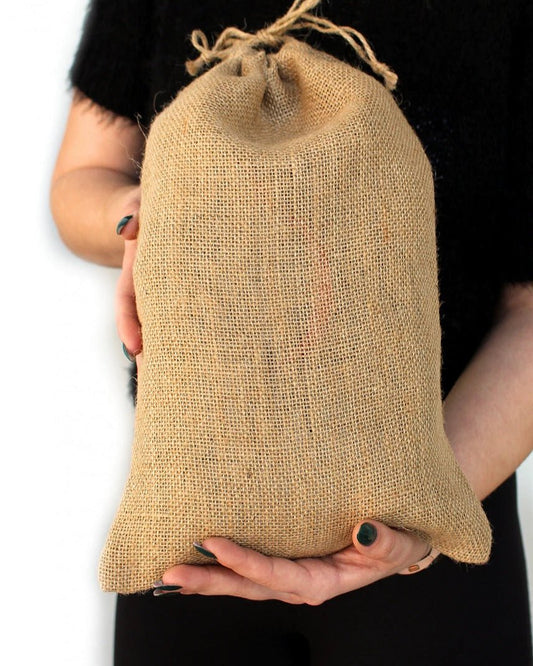 Džutas auduma maisiņš - nebalinātas 25x38 cm