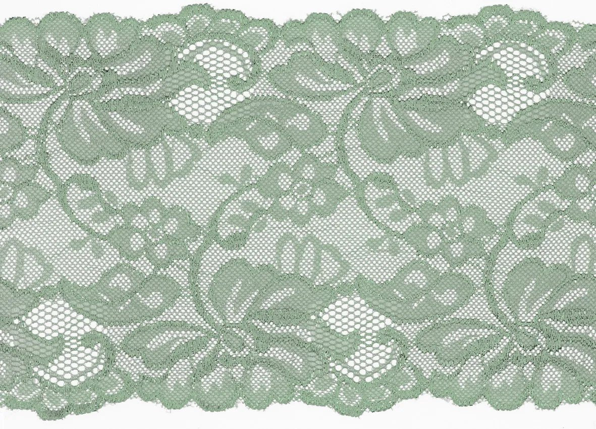 Elastīgā mežģīne - 15 cm - mint