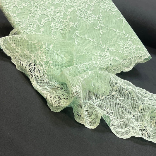 Attēls ar Elastīgā mežģīne 20 cm - mint – pieejams Šarlotes audumi