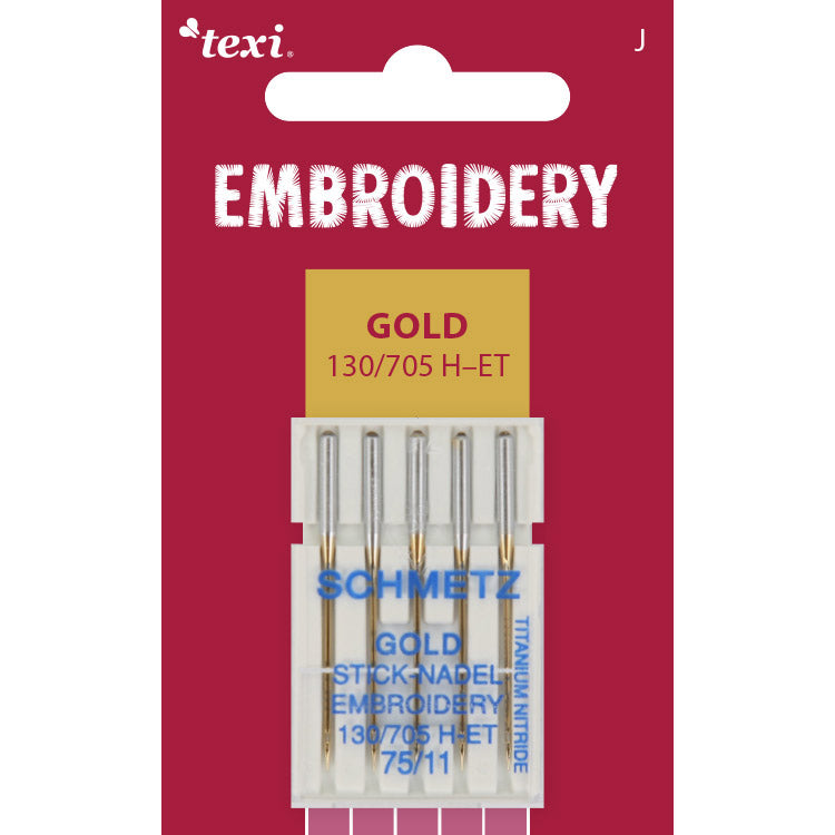 Sewing machine needles for embroidery SCHMETZ EMBROIDERY GOLD NEEDLES-No.75 (5pcs.)