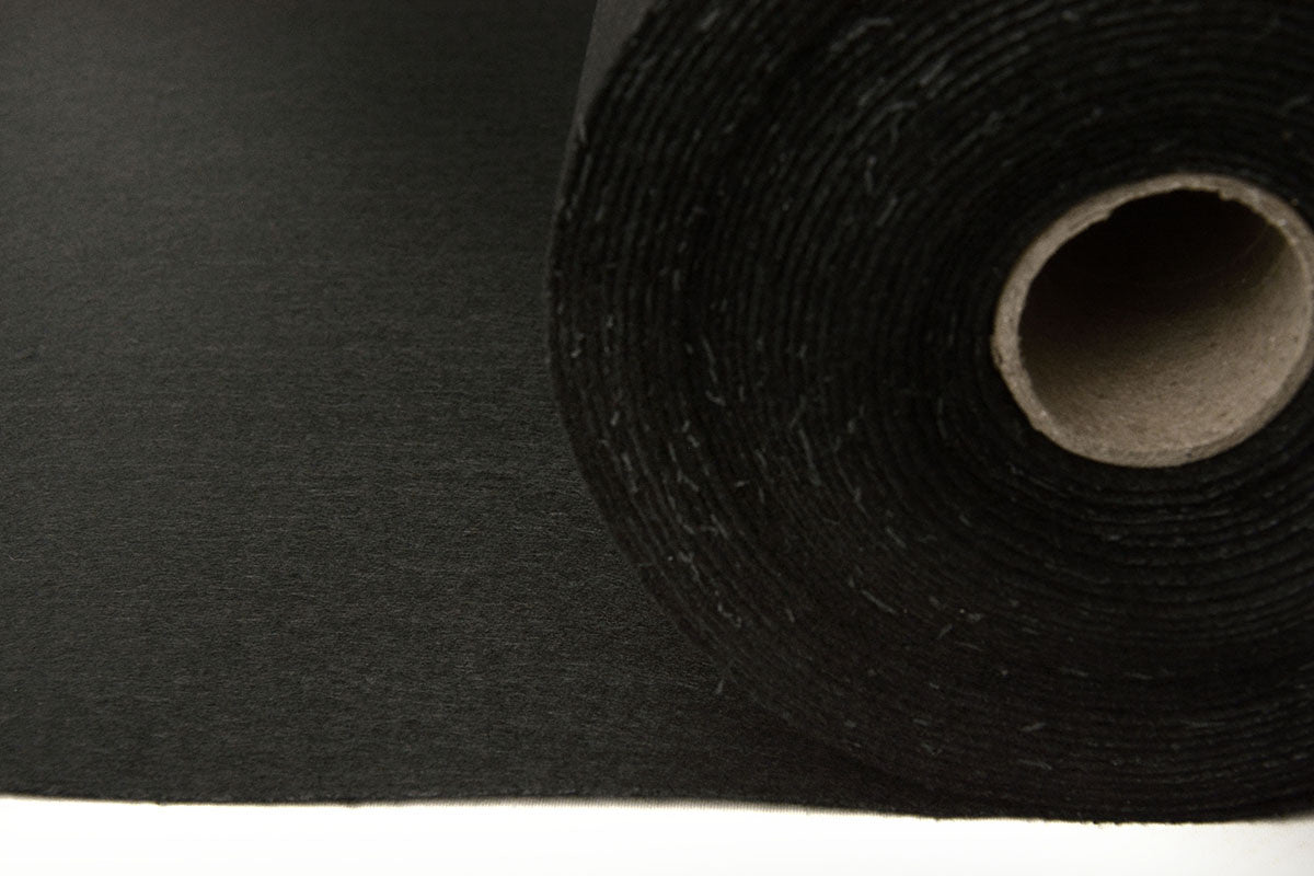 Filca audums ruļļos, 1mm - melns 220 g/m²
