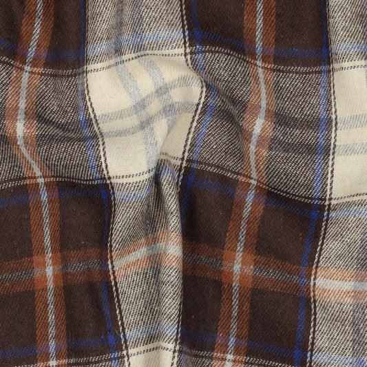 Flanelis - brūns ar zilu 150 g/m²