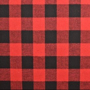 Image de flanelle rouge et noire 180 g/m² – disponible chez Šarlotes audumi