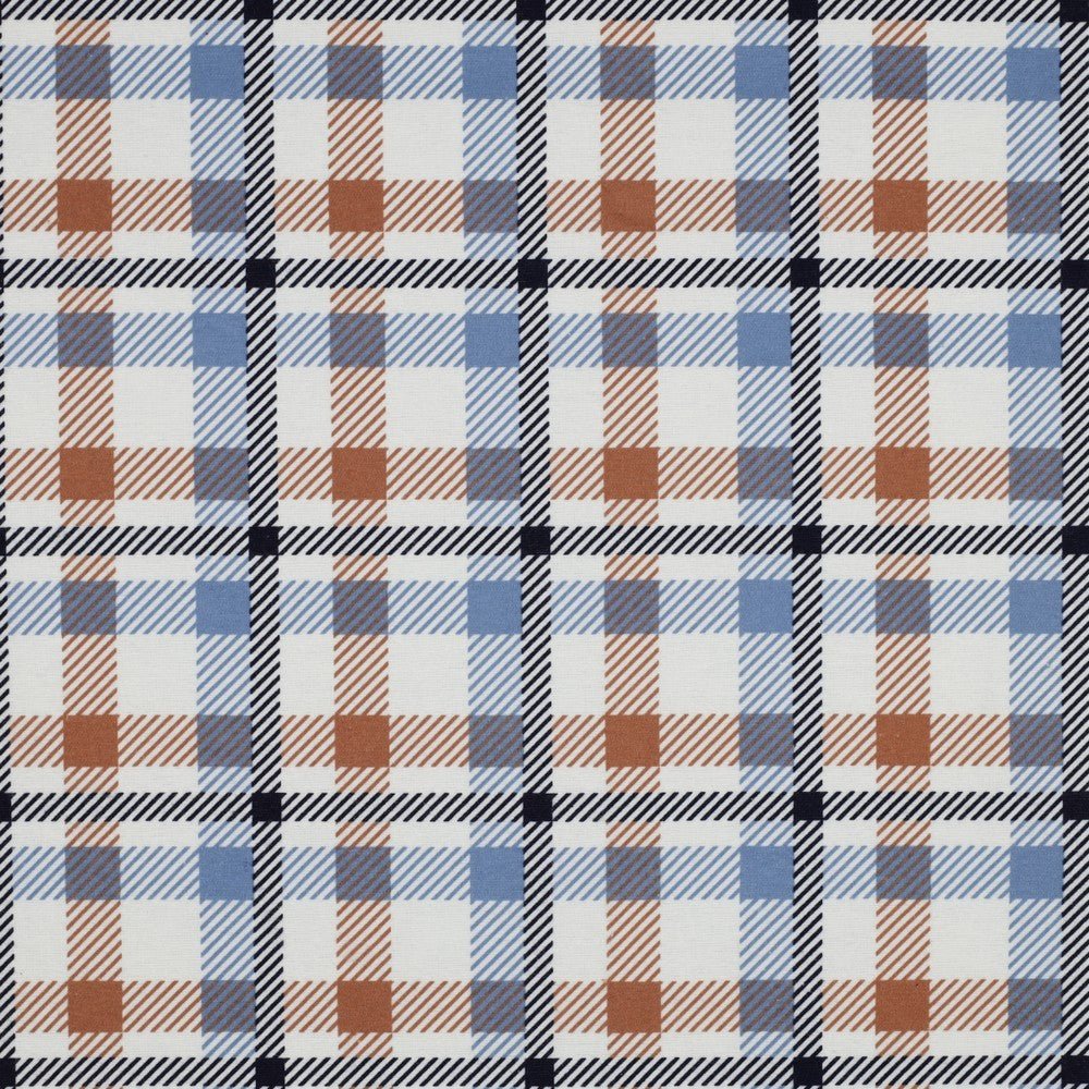 Flanelis - zils rūtains 165 g/m²