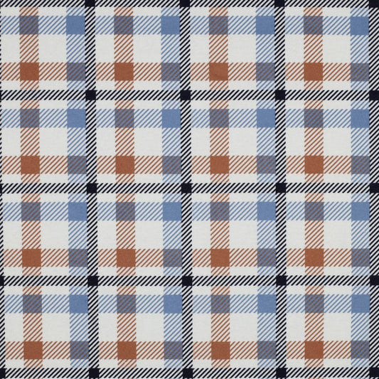 Flanelis - zils rūtains 165 g/m²