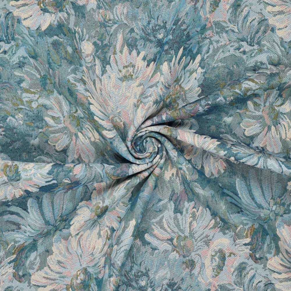 Gobelēns - zilie dārza ziedi 260 g/m²